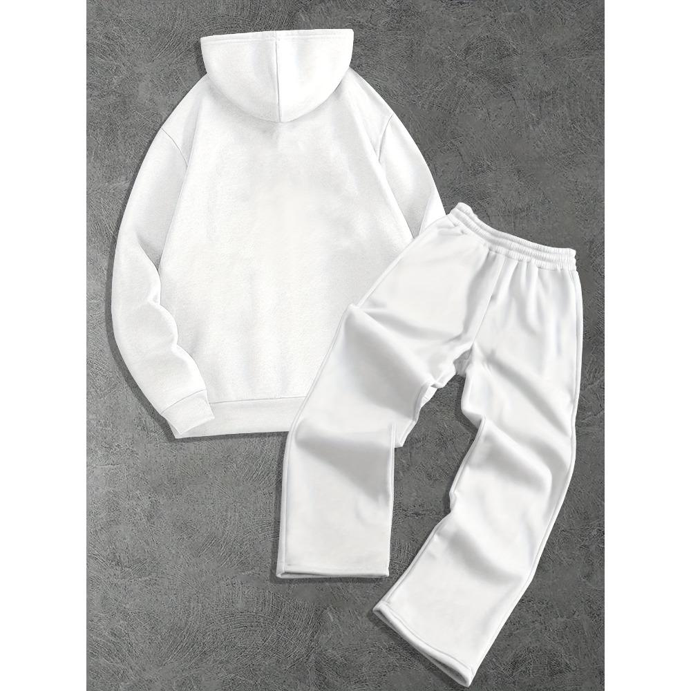 Autumn and Winter Sportswear Set, Men's Hooded Sportswear and Wide Leg Pants Set, a Must Have for Fashionable Men