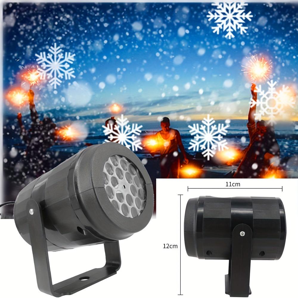 Рождественский проектор в виде снежинки, динамический проектор белого снега, атмосферная лампа для дома, вечеринки, Нового года, DIY, фестивальное украшение