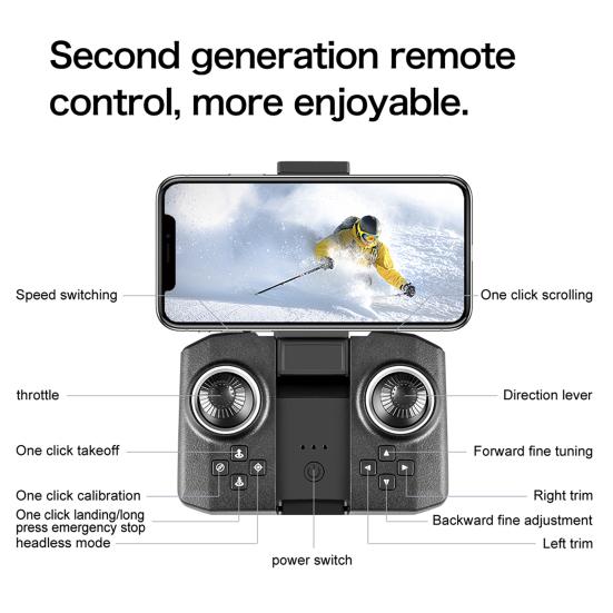 Дрон с дистанционным управлением с 4K двойными камерами, обходом препятствий, оптическим позиционированием, безголовым режимом, для детей, взрослых, начинающих, складной, 2,4 ГГц, радиоуправляемый квадрокоптер, игрушка
