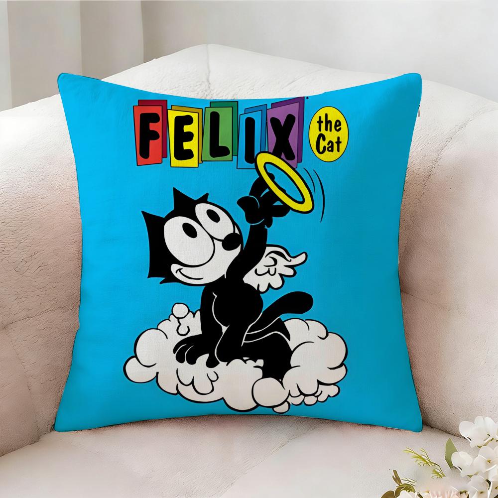 Чехол на подушку F-felix Кот, Двусторонний принт, Подушка для дивана, Подушка для изголовья кровати