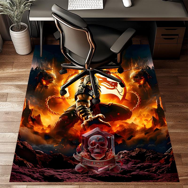 1pc M-Mortal Kombat1 Design Printed Area Rug Carpet for Bedroom Living Room Home Decor Rugs Mat Non Slip Mat Rug for Bedside