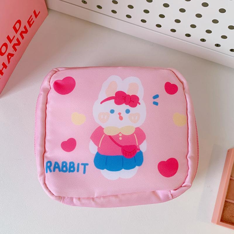 Сумка для хранения гигиенических салфеток для девочек, портативная сумка для переноски наушников и ключей большой емкости, кошелек для монет