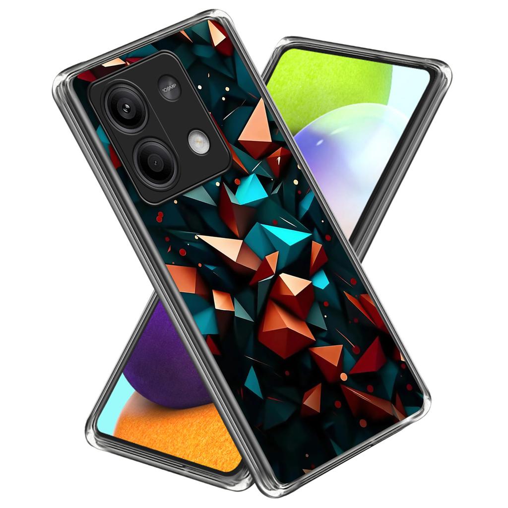 Чехол для Xiaomi Redmi Note 13 5G, амортизирующий ТПУ с принтом
