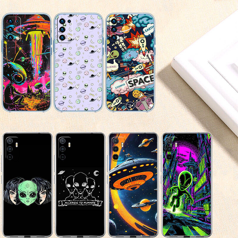 MH140 Space Alien UFO Phone Case for Motorola G34 G32 G31 G14 G15 G84 G62 E32 G24 G72 G71 G73 G85 G200 G60 G52 G51 G50 G42 G41 G32 G30