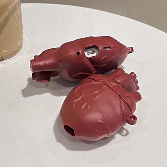 Чехол для наушников Red Heart для Airpods Pro 3D Liquid Silica Gel Cover Anti-Drop Wireless Earphone Protective Case Противоударный силиконовый чехол
