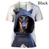 Летние новые модные женские/мужские повседневные футболки с 3D-принтом с изображением добермана-пинчера