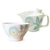 J Kitchens Kunzangama Tea Bowl and Teapot Hasami Made In Japan Tea Bowl Teapot Tea Set for with Tea Light Blue Set, Ware, (Kurawanka 10.8x6.5cm,