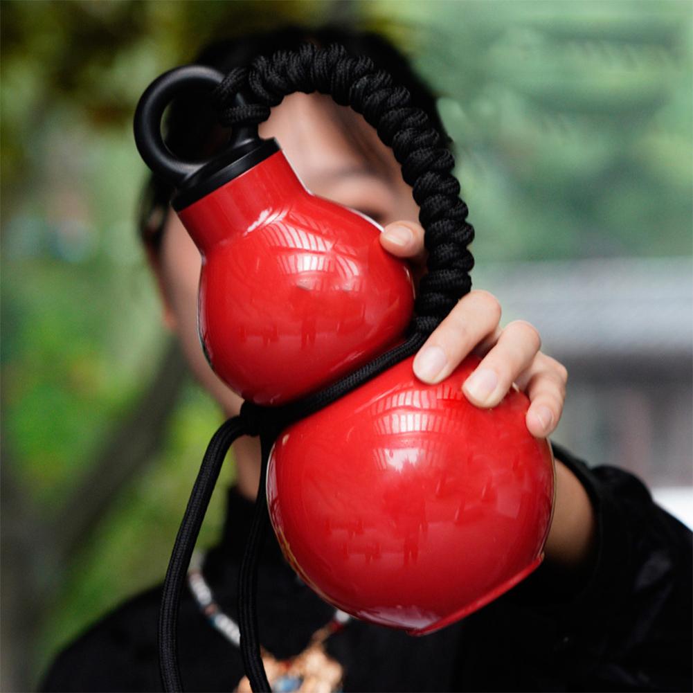800ml Gourd Water Bottle Chinese Retro-Inspired Travel Water Cup Large Capacity Gourd Shaped Water Kettle for Outdoor Sports
