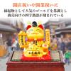 Felimoa Lucky Cat Electric Moving Hands Comes with 2 Metal Stickers Ceramic Battery Operated Figurine Golden Luck