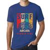 Men’s Vintage Tee Shirt Graphic T Shirt Surf Summer Time Arcata Royal Blue