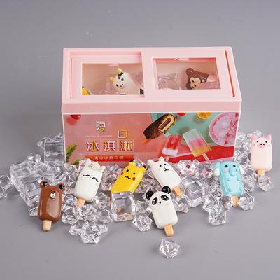 Симуляция Смола Аксессуары Шкаф для мороженого Мультяшное животное Эскимо DIY Материалы для ювелирных аксессуаров Детские игрушки для игрового домика