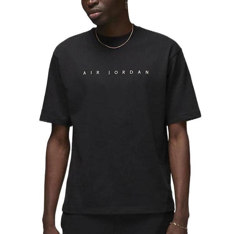 Jordan X Union Collaborative Letter Logo Sports T-Shirt Men Tops Black DV7344-010