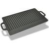 VidaXL Reversible Grill Plate Cast Iron 50x23 Cm