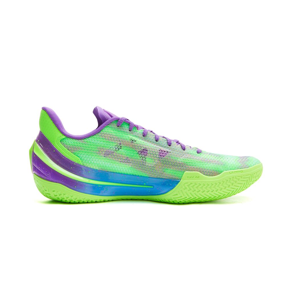 Баскетбольные кроссовки Li Ning Blade 5 V2 Мужские Низкие Неоново-зеленый Фиолетовый ABAV059-12