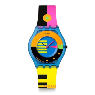 Swatch NEON FLUMOTIONS SS08S101 Желтые наручные часы