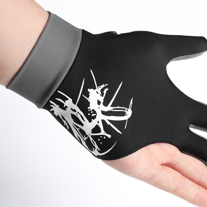 1 шт. Перчатка для бильярда, левая, три пальца, перчатка для бильярда, нескользящие наклейки, эластичные перчатки для тренировок по бильярду, аксессуары