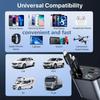 Retractable Car Charger 2 Ports USB Type C Fast Car Charger for iPhone 16 15 14 13 12 Pro Max Samsung