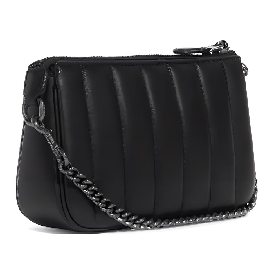 Coach Nolita Кожа Наппа Гладкая Кожа Стеганая Сумка-Клатч на Молнии Женская клатч Черный C8302-QBBK