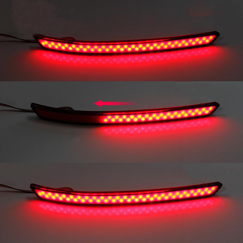 LED Car Rear Bumper Reflectors Light For VW Volkswagen Tiguan L SUV 2017-2020 Turn Signal Lamp Taillight Parking Warning Lights