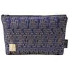 Senshishuin Nishijin Brocade Stamp Book Case Navy Blue Heart Sutra Pouch/Goshuin (Lined) (Size M)