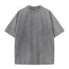 Cotton Retro T-shirt Drop-shoulder Sleeve Men Women Vintage Short-sleeve T Shirts Solid Color Hip Hop Loose Tees