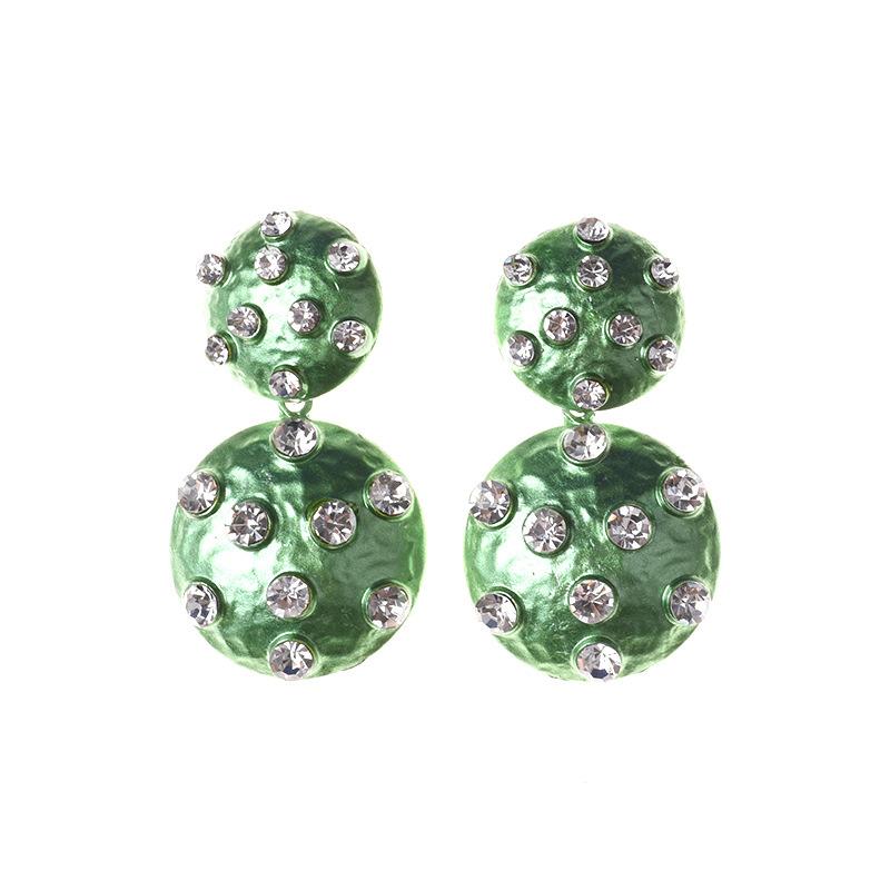 2022 New Products 16 Colors New Rhinestones Jewelry Statement Earrings Big Glass Drop Earrings for Women Fashion Accessories