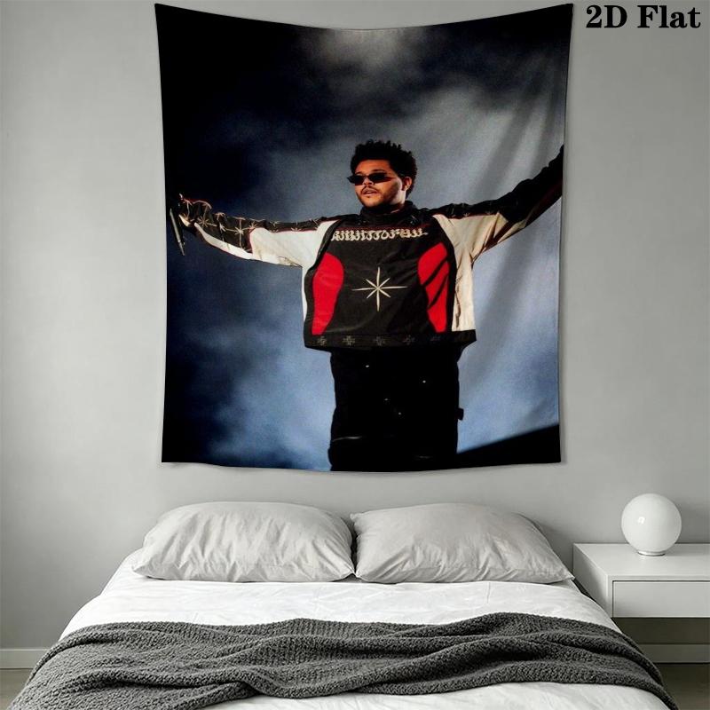Настенный гобелен The Weeknd Эстетичное настенное панно Печатный тканевый плед Декоративные гобелены для спальни гостиной домашнего декора