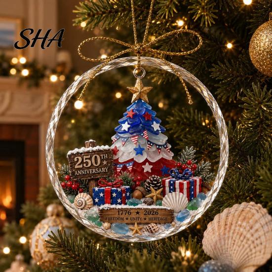 Christmas Gift Ideas Ocean Themed Ornaments, Lighthouse/Wreath/Santa Claus/Xmas Tree/Snowman/Deer Hanging Indoor Outdoor Seasonal Accents Decor,
