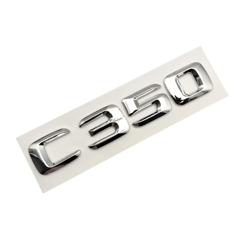 Car Sticker For W205 W204 3D ABS Chrome Car Rear Trunk Emblem Badge Letters C180 C200 C220 C250 C300 C350 4MATIC Accessories
