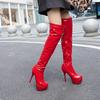 Est  Autumn Winter Over The Knee Boots Women Sexy Fashion Fetish Shoes Extreme High Heel Platform Thigh High Boots Women