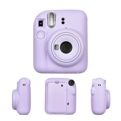 HIYQIN Чехол для Fujifilm Instax Mini 12, Силиконовый дорожный чехол, Ударопрочный, Защитная крышка для Instax Mini 12 (фиолетовый)