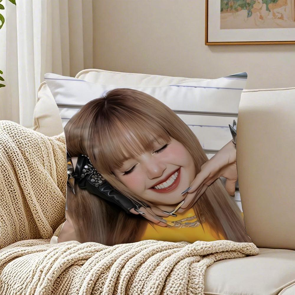 singer powerful LLLisa Cushion Cover Pillowcase Antidustmite living Room Sofa Decor Cushion Room