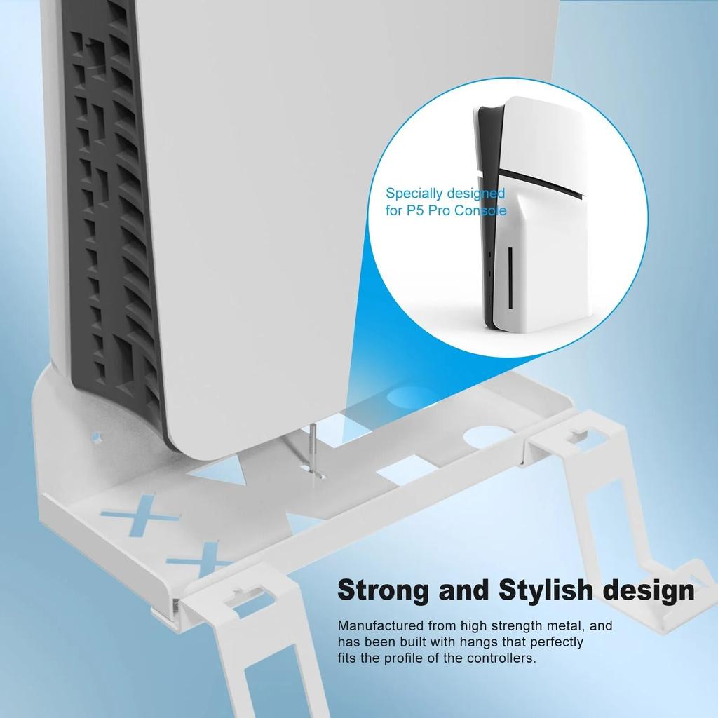 Для PS5 тонкий настенный держатель для хранения, кронштейн для консоли геймпада, держатель для гарнитуры, экономия места для Playstation 5S/VR2, аксессуары