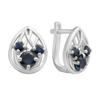 Silver Earrings with Natural Sapphire 2.238ct (2178705)