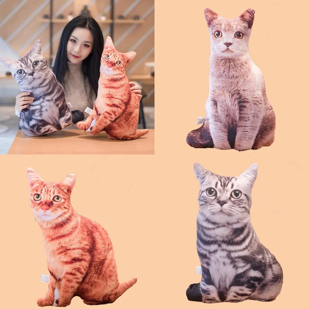 Симуляция кошки 3d Плюшевая мягкая игрушка Животное Кукла Украшение комнаты Подарок на день рождения