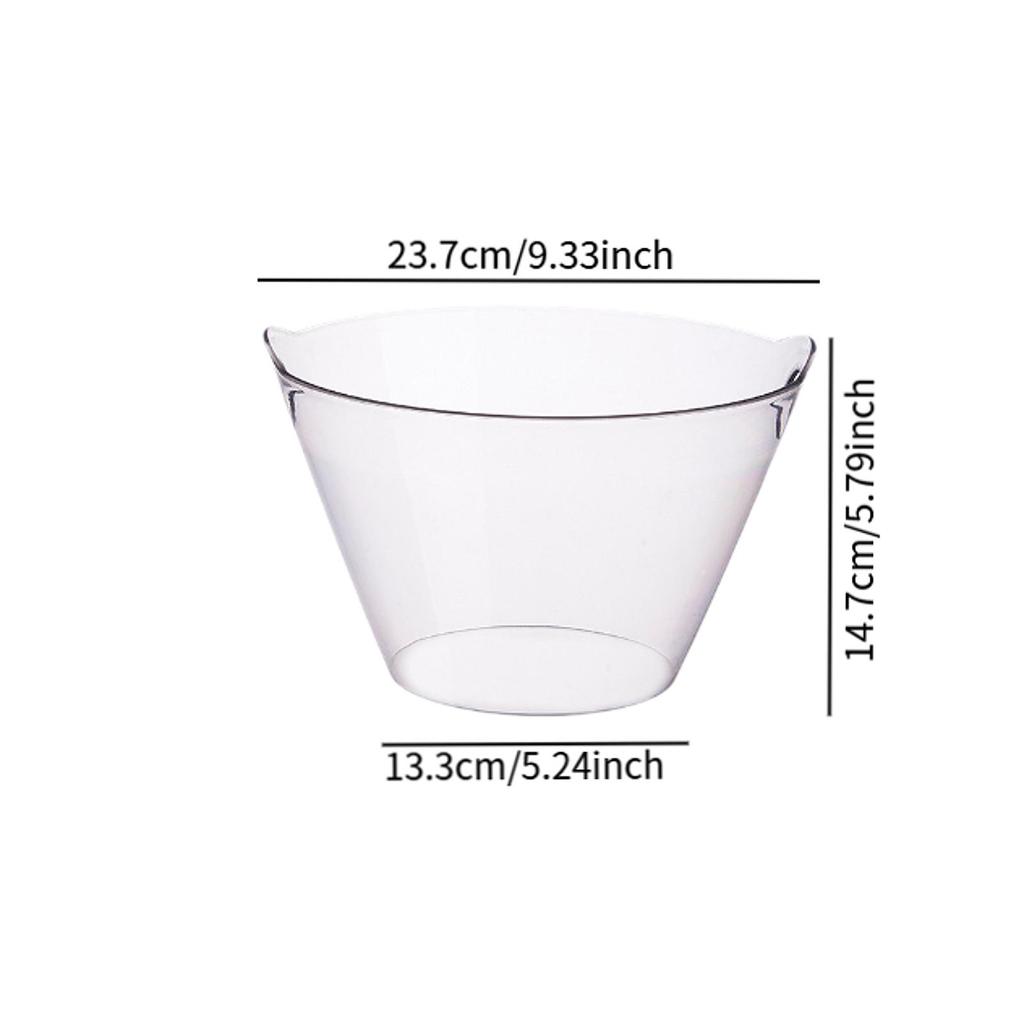 Acrylic Salad Bowl Vegetable Bowl Fruit Ice Bucket Wine Champagne Wine Chiller Wine Bottle Cooler Ice Barrel