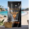 Bon Jovi Custom Beach Towel, Print Your Name Text Lightweight Absorbent Towel for Swimming Travel