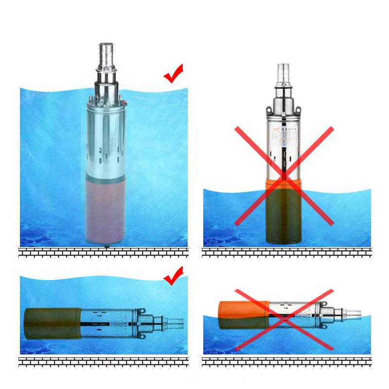 60 м, 12 В/24 В, солнечный водяной насос, 280 Вт, глубокий скважинный насос с высоким подъемом, винтовой погружной насос постоянного тока, сельскохозяйственный ирригационный сад, дом