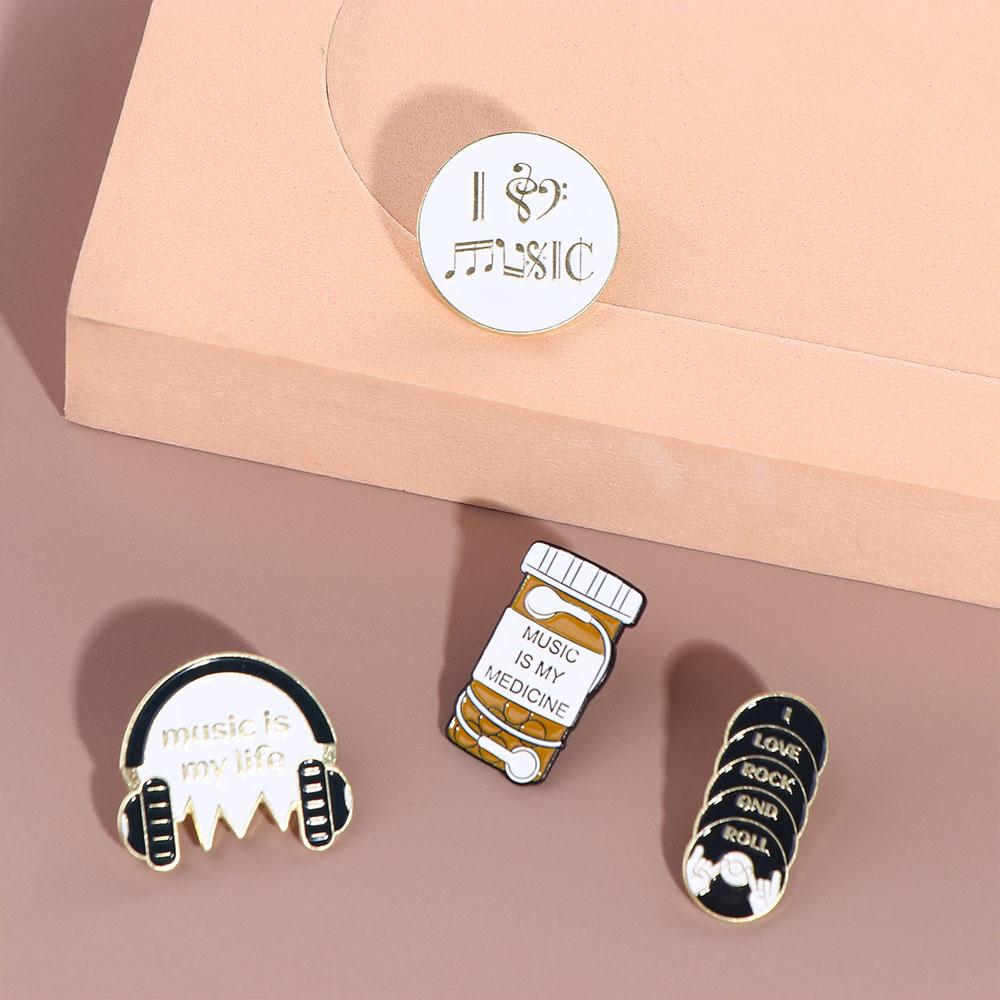 Personality Rock CDs Backpack Decoration Baking Paint Pin Music Enthusiast Badge Cartoon Brooch