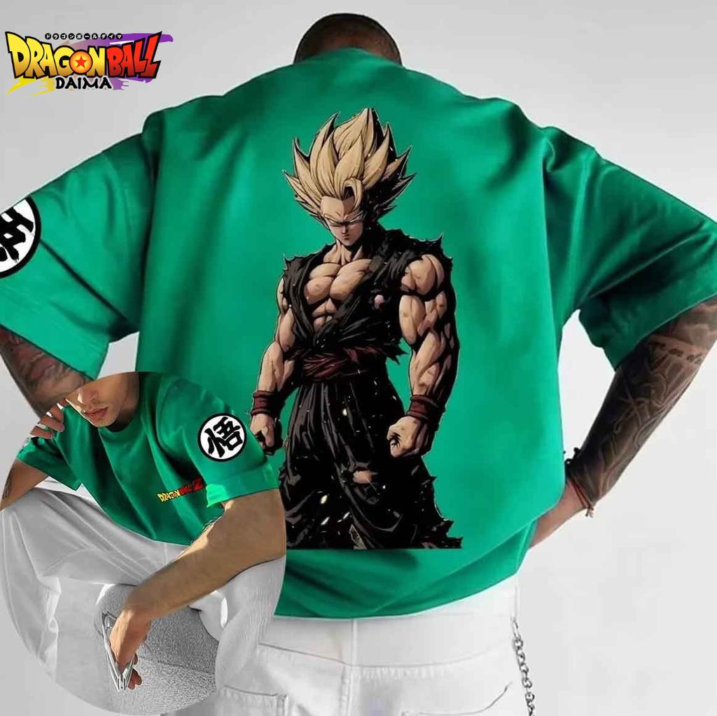 Графические футболки с принтом Dragon Ball Мужские Летняя одежда в стиле Y2k Хлопок Повседневная Оверсайз С коротким рукавом Уличная одежда Топы Аниме Косплей
