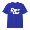 RIDE OR DIE Футболка винтажная Стиранная Дышащая Слегка унисекс Повседневная Мягкий топ Для повседневной носки Стильный модный Универсальный