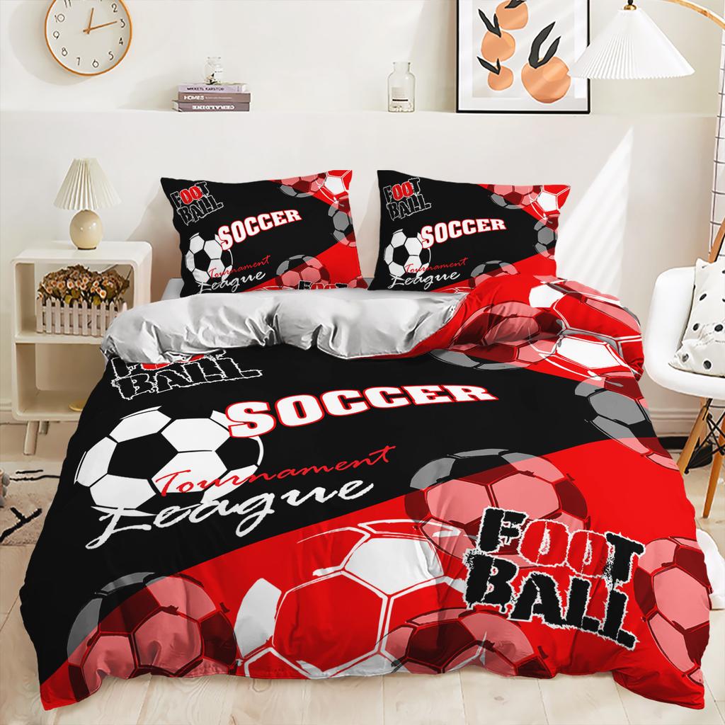 Quilt Cover Three-Piece Kit Football Sports Digital Printing Bedding