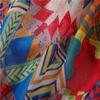 Colorful Geometric Cotton-Linen Scarf: Retro Ethnic Style Beach Shawl