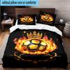 3PCS Basketball Crown Fire Sport 3pcs Bedding,Including 3PCS Duvet Cover And 2pcs Pillowcases Perfect for Christmas,Ideal for Bedroom, Dormitory