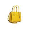 Michael Kors MK Mercer Однотонная Винтажный Замок Для Поездок Французский Логотип Кожаная Гармошка Сумка На Плечо Женские сумки Ярко-Желтый 30F6GM9M2L-719