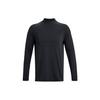 Solid Color Casual Brand Logo Print Long Sleeve T-Shirt Men Tops Black 1379283-001