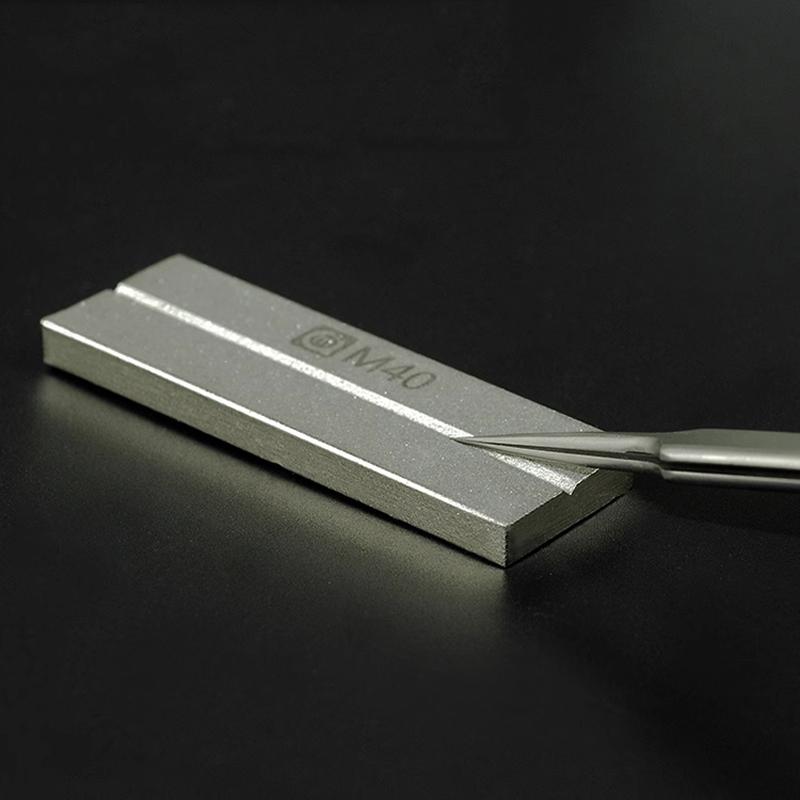 AMAOE M40 Double-Sided Grindstone Whetstone for Tweezers Corrector Soldering Tips Blade Grinding Polishing Tools