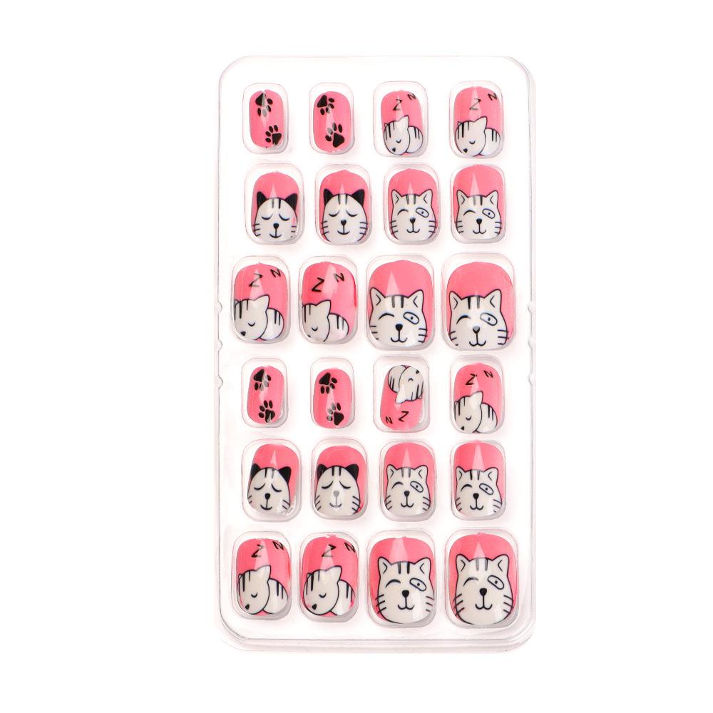 Детский искусственный маникюрный инструмент, пресс для ногтей, детские накладные ногти, накладные ногти, носимые кончики ногтей