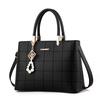 Women's Bag 2023 Embroidered Plaid Handbag Middle-aged Mother's Bag Large Capacity Single Shoulder Messenger Bag