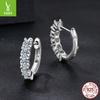 Shining Single Row Light Luxury Moissanite Ear Buckle Women'S S925 Sterling Silver Classic Four-Claw Earrings Earrings
